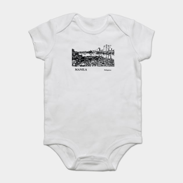 Manila Philippines Baby Bodysuit by Lakeric